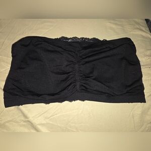 Black Lace Trim Bandeau Top (IS331)